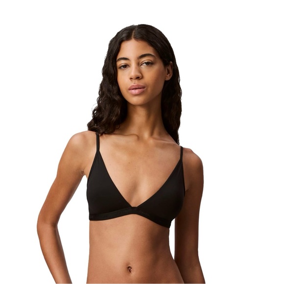 Calvin Klein Formed to Body Lightly Lined Triangle Bralette Black See Pics Size - Picture 1 of 9